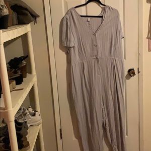 stripped old navy jumpsuit